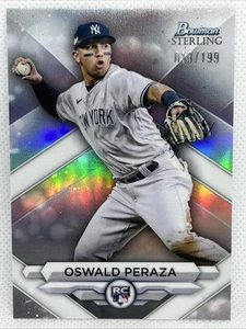 OSWALD PERAZA 2023 Bowman Sterling Rookies Refractor /199 #BSR-30 Rookie RC - Picture 1 of 3