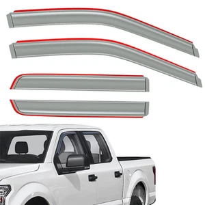 Fits 2015-2022 FORD F-150 Crew Cab In-Channel Window Visor Vent Sun Rain Zoimxqa - Picture 1 of 20
