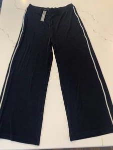 Chicos Travelers Pull On Hose schwarz Stretch Strass gestreift Gr. Large NEU - Bild 1 von 12