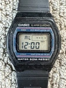 Casio Men W-26 Sport Multifunction Black Rubber Quartz Digital 37mm Watch New Ba - Picture 1 of 4