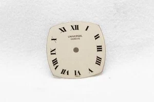 Universal Geneve Vintage Silver Ladies Wristwatch Dial NOS - 18.5 x 18.5 mm - Picture 1 of 1