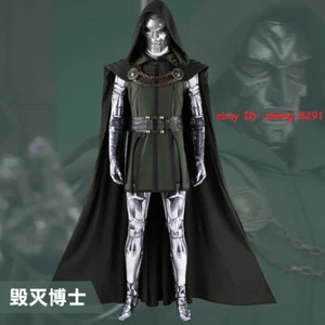 Doctor Doom Jumpsuit Outfit Victor von Doom Cosplay Costume Full Set Bodysuit - Picture 1 of 28