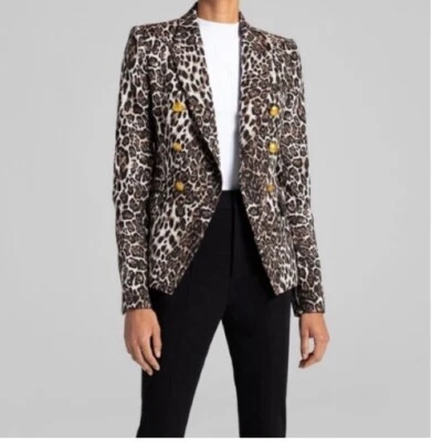 Chic A.L.C. animal print blazer, tailored fit, lightweight, size 2/S/XS - Image 1 of 4