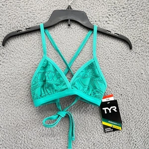 TYR Swimwear Womens Small 4/6 Green Durafast Lite 200 Active Lifestyle Topaz Top - Picture 1 of 7