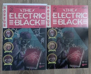 The Electric Black #1 X2 SIGNED Set -Jetpack Comics/ Scout Comics Ltd 600 - Picture 1 of 4