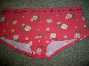 Victoria's Secret BOYSHORT GEBLÜMT GROSS ROSA GÄNSEBLÜMCHEN NEU - Bild 1 von 3