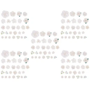  Zestaw 5 miękkich ceramicznych ozdób kwiatowych do rękodzieła zaklęcia kwiatów - Zdjęcie 1 z 12