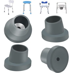 4X Replacement Rubber Feet for Shower Chair Bath Seat 1-1/8" Slope Tips Non Slip - Picture 1 of 7