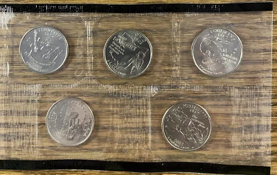 2002 D Statehood Washington Quarter Set - 5 Coins in Mint Cello - Free Shipping - Image 1 of 2