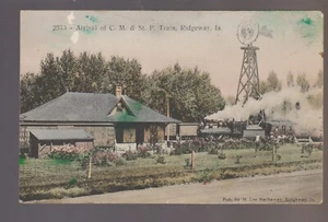 Ridgeway IOWA c1910 C.M. & ST. P. R.R. DEPOT Train Station Railroad nr Decorah - Picture 1 of 2