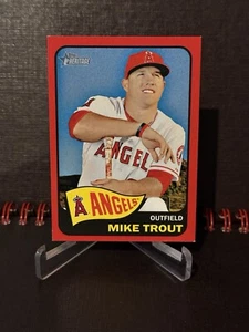 Topps Heritage Mike Trout #250 2014 Red Border LA Angels - Imagen 1 de 6
