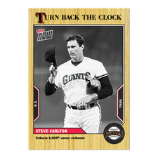 2022 TOPPS TURN BACK THE CLOCK #128 STEVE CARLTON SAN FRANCISCO GIANTS 4000K