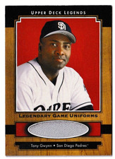 2001 Upper Deck Legends Legendary Uniforms Tony Gwynn J-TG San Diego Padres