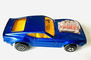 1973 Mustang Piston Popper Superfast Matchbox Blue Ford Diecast Near Mint - Picture 1 of 7