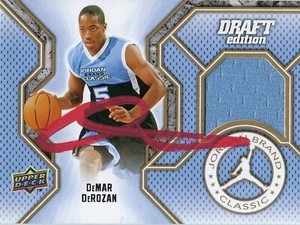 DEMAR DEROZAN SIGNED 2009-10 UPPER DECK DRAFT PICKS CARD PATCH JORDAN AUTO - Picture 1 of 1