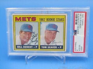 1967 Topps Mets Rookies Tom Seaver & Bill Denehy #581 RC PSA 4 VG-EX