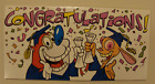 1993 Nickelodeon Ren and Stimpy Graduation Congratulations! money envelope..MINT