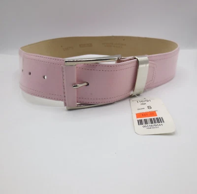 Cinturón de moda vintage de cuero rosa para mujer Carlisle 116791 talla pequeña con etiquetas Foto 1 de 4