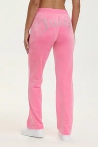 NEU! Neu mit Etikett Juicy Couture Velour OG Big Bling Jogginghose in Pink Status Größe M - Bild 1 von 5