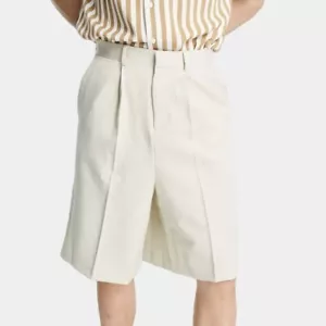 Bermudas Pantalones Cortos Para Hombre Beige W28 Pierna Ancha Preppy Neutro Informal Nuevo con Etiquetas - Imagen 1 de 8