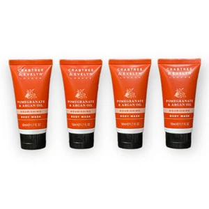 Crabtree & Evelyn Pomegranate & Argan Oil Body Wash Travel Size 1.7 oz Lot Of 4 - Picture 1 of 1
