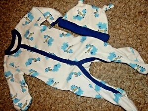 9H 2014 3-6M GYMBOREE DiNoSaUr Scarf Footed Sleeper Outfit Beanie hat & Mittens