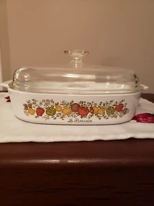 Vintage 1970's Rare Spice of Life Le Romarin Casserole Dish A-10-B + Lid A-12-C - Picture 1 of 12