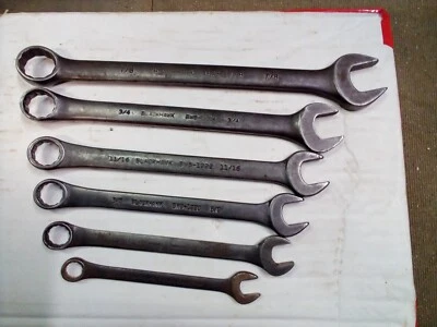 Set of 6 Vintage Blackhawk Alloy Steel Combination Wrenches - Image 1 of 4