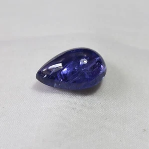 13.8 Carat Natural Blue Tanzanite Pear Shape Cabochon 18.1x12.4x7.6 MM - Picture 1 of 10