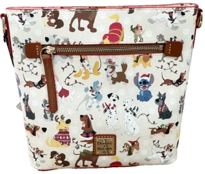 New Disney Parks Dooney & Bourke Santa Tails Christmas Dogs Crossbody Bag - C - Picture 1 of 6