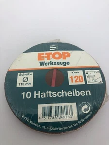 E-Top 10x Klett Exzenter Schleifpapier Haftscheiben Ø 115mm gelocht Körnung 120 - Bild 1 von 2