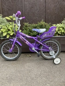 Child Bike Girls Hardly Use Looks New Removable Stabilisers Good Brakes And Bell - Picture 1 of 3