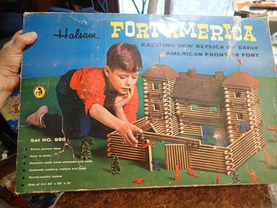 Juego Halsam #850 Fort America modelo de registro conjunto Revive Pioneer Days juego grande Foto 1 de 4