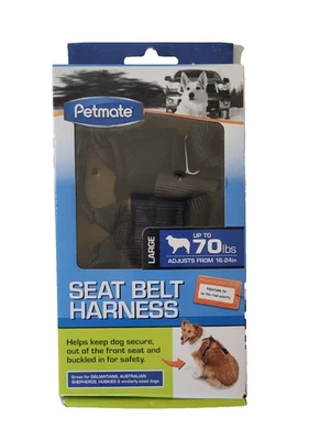 Arnés de cinturón de seguridad Petmate negro talla grande nuevo en caja Foto 1 de 2