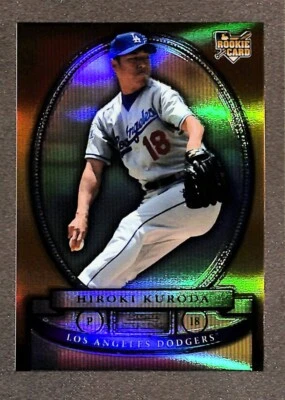 Bowman Sterling Gold Refractor 2008 #BS-HK Hiroki Kuroda novato/50 Foto 1 de 3