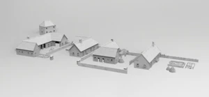 Österreichische Häuser & Getreidespeicher Wargaming 1812 Napoleonisch 15mm - Bild 1 von 24