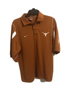TEXAS LONGHORNS ~ Team Nike FitDry Polo Shirt ~ Men's Small - Burnt Orange - Picture 1 of 8