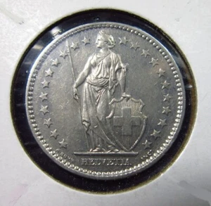 Switzerland 2 Francs 1973 Helvetica Swiss World Coin h1986 - Picture 1 of 2