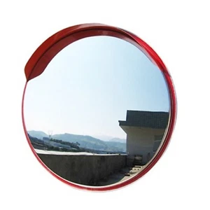 1X New Red 80cm Outdoor Convex Security Safety Mirror w/Cover - Picture 1 of 4