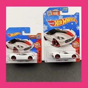 Hot Wheels '14 CORVETTE STINGRAY ALLORA E ORA CARTA CORTA FIOCCO DI NEVE CARD - Foto 1 di 8