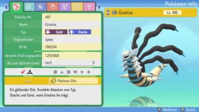 Giratina Shiny | LVL 100 | Legal + Onlinefähig | Pokemon Diamant & Perl - Bild 1 von 4