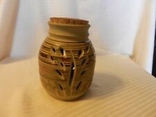 Multi Color Brown Pottery Potpourri Jar Holder With Cover Leaf Design Openings