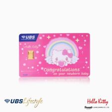 Hello Kitty Newborn Solid Gold 24K 0.25Gr Gift Card Sanrio Special Edition