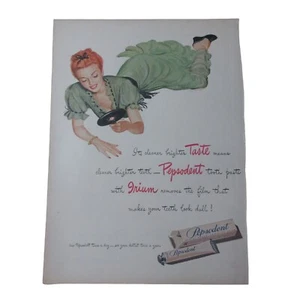 1948 Pepsodent Tooth Paste / Fisk Tire Company - Vintage Print Ad - Picture 1 of 4