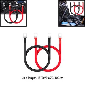2x Generic AWG 5 Gauge Battery Cables with M10 Ring Terminals Battery Inverter - Picture 1 of 29