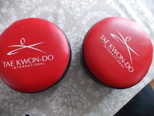 TaeKwonDo Small Sparring Focus Pad Martial Arts Training Handheld x2