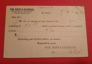 RARE VINTAGE JULY 1897 J.M. ANDERSON & CO. ST LOUIS to CALIFORNIA MO 1 CENT POST - Imagen 1 de 2