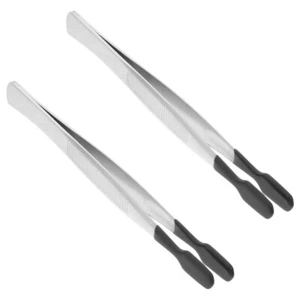2 Pcs False Eyelash Auxiliary Clip Jewelry Tools Heavy Duty Tweezers - Picture 1 of 12