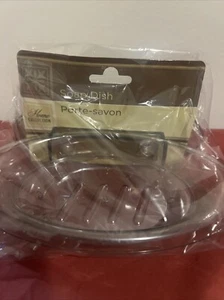 Clear Plastic Soap Dish Holder W/ Suction Cups By Home Collection - Picture 1 of 8