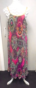 ALC Diamond Woman Pink Multicoloured Sleeveless Pleated Dress. Size 42" chest - Bild 1 von 8